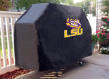 LSU Tigers HBS Black Outdoor Heavy Duty Breathable Vinyl BBQ Grill Cover - Sporting Up