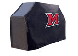 Miami University Redhawks HBS Black Outdoor Heavy Duty Vinyl BBQ Grill Cover - Sporting Up