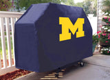 Michigan Wolverines HBS Navy Outdoor Heavy Duty Breathable Vinyl BBQ Grill Cover - Sporting Up