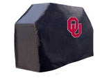 Oklahoma Sooners HBS Black Outdoor Heavy Duty Breathable Vinyl BBQ Grill Cover - Sporting Up