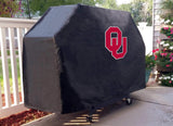 Oklahoma Sooners HBS Black Outdoor Heavy Duty Breathable Vinyl BBQ Grill Cover - Sporting Up