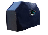 San Jose Sharks HBS Black Outdoor Heavy Duty Breathable Vinyl BBQ Grill Cover - Sporting Up