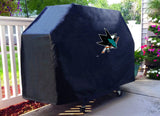 San Jose Sharks HBS Black Outdoor Heavy Duty Breathable Vinyl BBQ Grill Cover - Sporting Up
