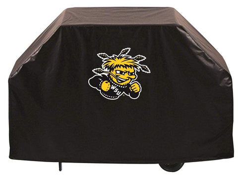 Wichita State Shockers HBS Black Outdoor Heavy Duty Vinyl BBQ Grill Cover - Sporting Up