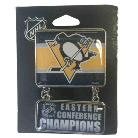 Pittsburgh Penguins 2016 Eastern Conference Champions NHL Dangle Metal Lapel Pin - Sporting Up