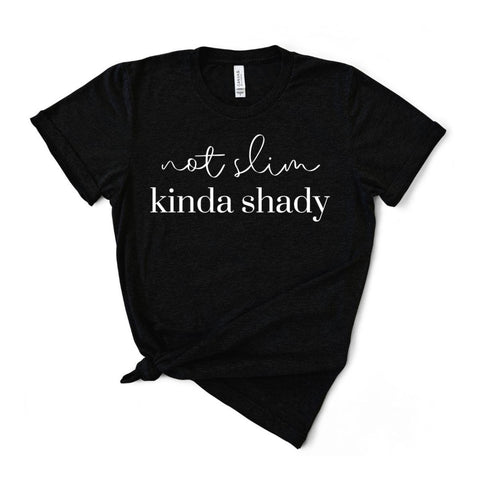 Shop Not Slim Kinda Shady T-Shirt - Black Heather - Sporting Up
