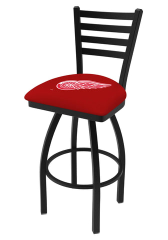 Shop Detroit Red Wings HBS Red Ladder Back High Top Swivel Bar Stool Seat Chair - Sporting Up