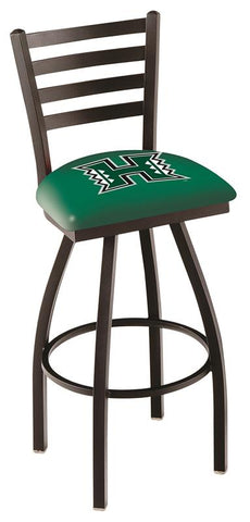 Hawaii Warriors HBS Green Ladder Back High Top Swivel Bar Stool Seat Chair - Sporting Up