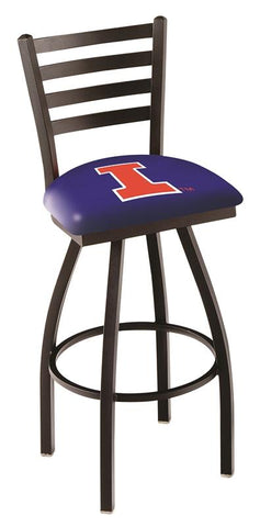 Illinois Fighting Illini HBS Ladder Back High Top Swivel Bar Stool Seat Chair - Sporting Up