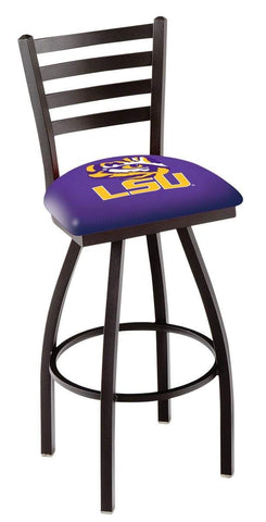LSU Tigers HBS Purple Ladder Back High Top Swivel Bar Stool Seat Chair - Sporting Up