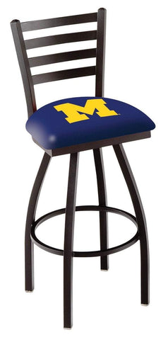 Michigan Wolverines HBS Ladder Back High Top Swivel Bar Stool Seat Chair - Sporting Up