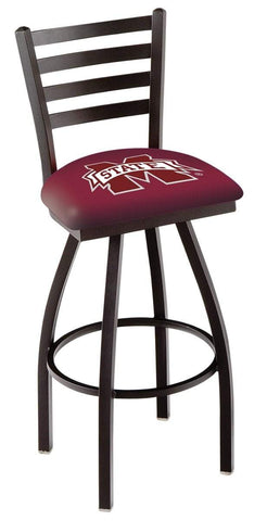 Mississippi State Bulldogs HBS Ladder Back High Top Swivel Bar Stool Seat Chair - Sporting Up