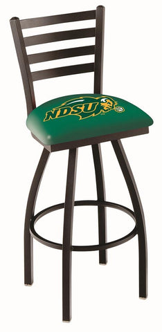 Shop North Dakota State Bison HBS Green Ladder Back Swivel Bar Stool Seat Chair - Sporting Up