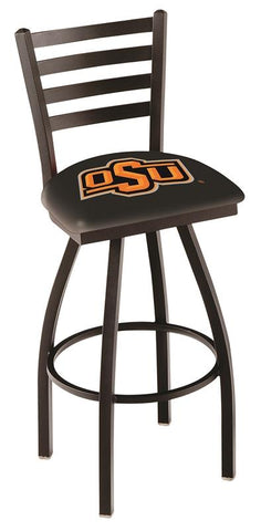 Oklahoma State Cowboys HBS Ladder Back High Top Swivel Bar Stool Seat Chair - Sporting Up