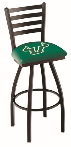 Shop South Florida Bulls HBS Green Ladder Back High Top Swivel Bar Stool Seat Chair - Sporting Up