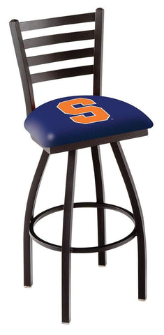 Shop Syracuse Orange HBS Navy Ladder Back High Top Swivel Bar Stool Seat Chair - Sporting Up