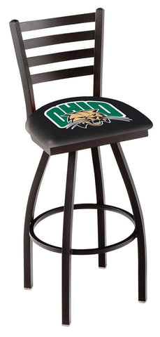 Ohio Bobcats HBS Black Ladder Back High Top Swivel Bar Stool Seat Chair - Sporting Up
