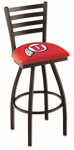 Shop Utah Utes HBS Red Ladder Back High Top Swivel Bar Stool Seat Chair - Sporting Up