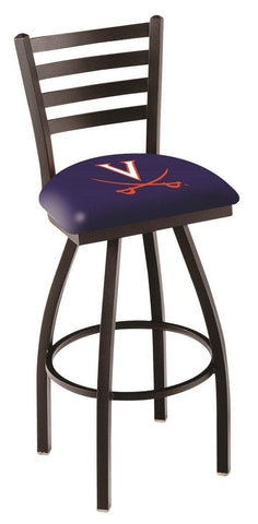 Shop Virginia Cavaliers HBS Navy Ladder Back High Top Swivel Bar Stool Seat Chair - Sporting Up