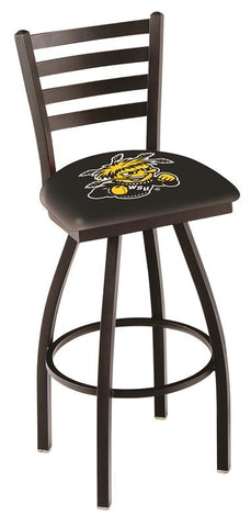 Shop Wichita State Shockers HBS Ladder Back High Top Swivel Bar Stool Seat Chair - Sporting Up