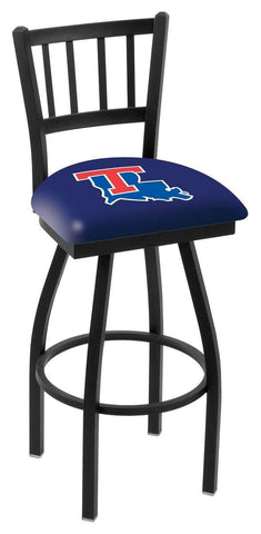 Shop Louisiana Tech Bulldogs HBS "Jail" Back High Top Swivel Bar Stool Seat Chair - Sporting Up