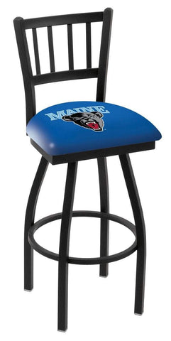 Maine Black Bears HBS Blue "Jail" Back High Top Swivel Bar Stool Seat Chair - Sporting Up