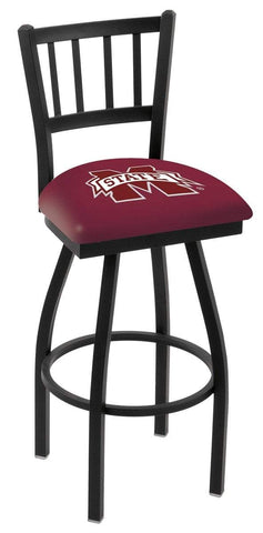 Shop Mississippi State Bulldogs HBS "Jail" Back High Top Swivel Bar Stool Seat Chair - Sporting Up