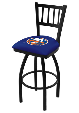 Shop New York Islanders HBS Blue "Jail" Back High Top Swivel Bar Stool Seat Chair - Sporting Up