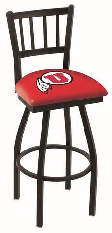 Shop Utah Utes HBS Red "Jail" Back High Top Swivel Bar Stool Seat Chair - Sporting Up