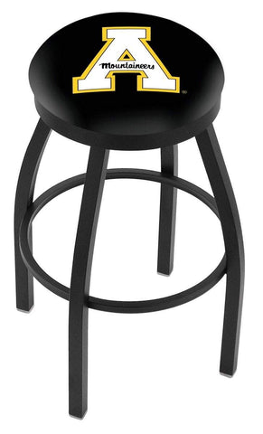 Appalachian State Mountaineers HBS Black Swivel Bar Stool with Cushion - Sporting Up