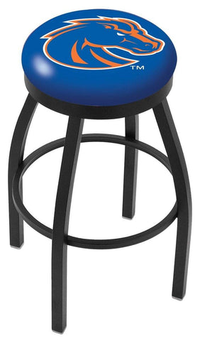 Shop Boise State Broncos HBS Black Swivel Bar Stool with Blue Cushion - Sporting Up