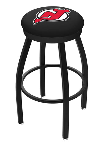 New Jersey Devils HBS Black Swivel Bar Stool with Red Cushion - Sporting Up