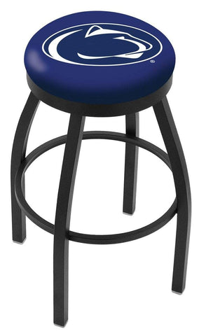 Shop Penn State Nittany Lions HBS Black Swivel Bar Stool with Blue Cushion - Sporting Up