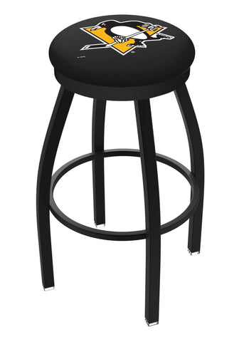 Shop Pittsburgh Penguins HBS Black Swivel Bar Stool with Cushion - Sporting Up