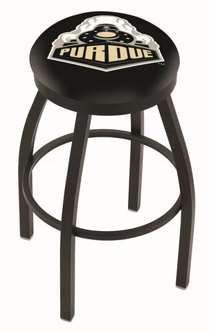Purdue Boilermakers HBS Black Swivel Bar Stool with Cushion - Sporting Up