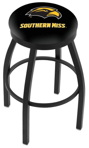 Shop Southern Miss Golden Eagles HBS Black Swivel Bar Stool with Cushion - Sporting Up