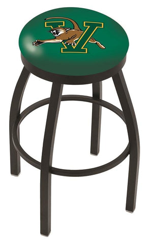 Shop Vermont Catamounts HBS Black Swivel Bar Stool with Green Cushion - Sporting Up