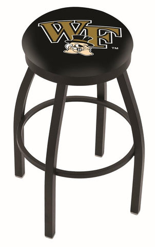 Shop Wake Forest Demon Deacons HBS Black Swivel Bar Stool with Cushion - Sporting Up