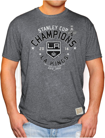 Shop Los Angeles Kings Retro Brand 2014 NHL Stanley Cup Champions 2 Times T-Shirt - Sporting Up