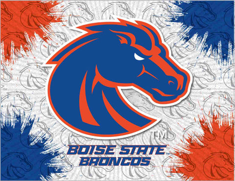 Shop Boise State Broncos HBS Gray Orange Navy Wall Canvas Art Picture Print - Sporting Up