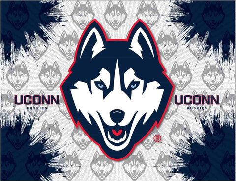 Shop Connecticut Huskies HBS Gray Navy Wall Canvas Art Picture Print - Sporting Up