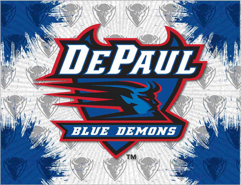 Shop DePaul Blue Demons HBS Gray Blue Wall Canvas Art Picture Print - Sporting Up