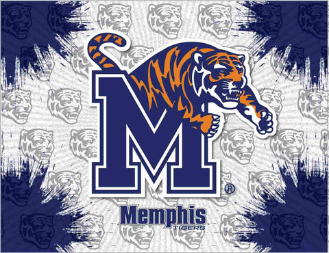 Shop Memphis Tigers HBS Gray Navy Wall Canvas Art Picture Print - Sporting Up