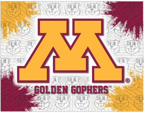 Minnesota Golden Gophers HBS Gray Gold Wall Canvas Art Picture Print - Sporting Up