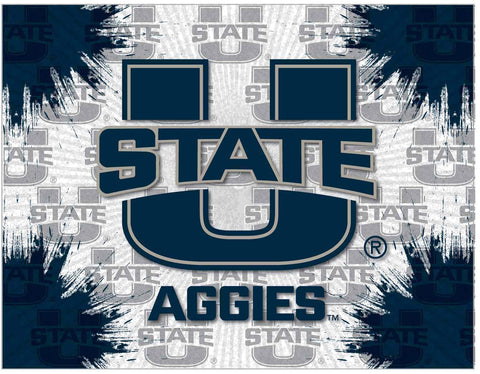 Shop Utah State Aggies HBS Gray Navy Wall Canvas Art Picture Print - Sporting Up