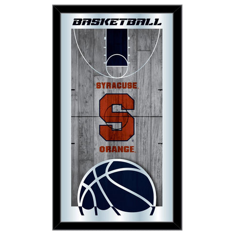 Syracuse Orange HBS Navy Basketball Framed Hanging Glass Wall Mirror (26"x15") - Sporting Up