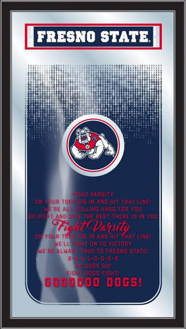 Fresno State Bulldogs Holland Bar Stool Co. Fight Song Mirror (26" x 15") - Sporting Up