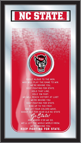 Shop NC State Wolfpack Holland Bar Stool Co. Fight Song Mirror (26" x 15") - Sporting Up