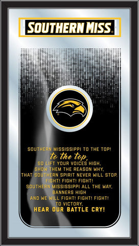 Shop Southern Miss Golden Eagles Holland Bar Stool Co. Fight Song Mirror (26" x 15") - Sporting Up