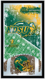 North Dakota State Bison HBS Football Framed Hanging Glass Wall Mirror (26"x15") - Sporting Up